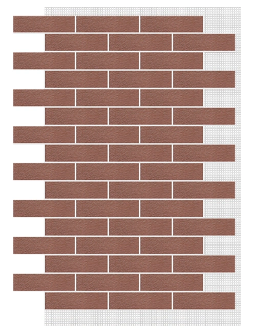 АМК панель кирпич на сетке, 301 - Светло-коричневый