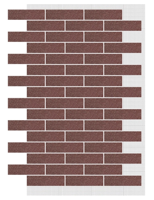 АМК панель кирпич на сетке, 404 - Темно-красный